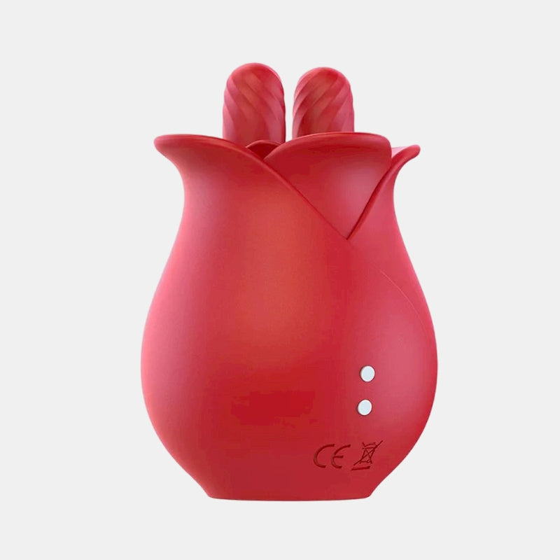 Rose Dual Tongue Licking Clitoris Vibrator WECS-13