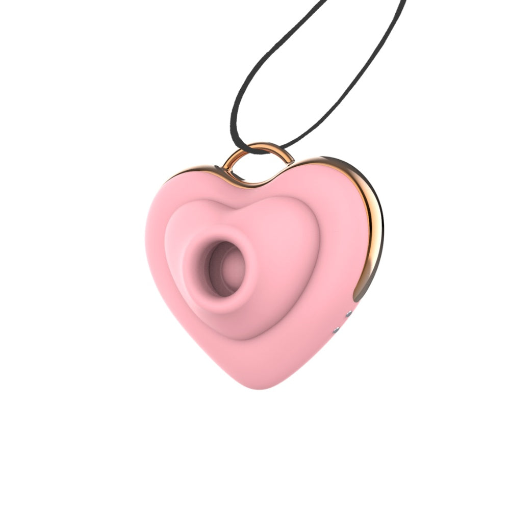 Love Heart Necklace Clitoral Stimulator Sucking Vibrator WECS-56