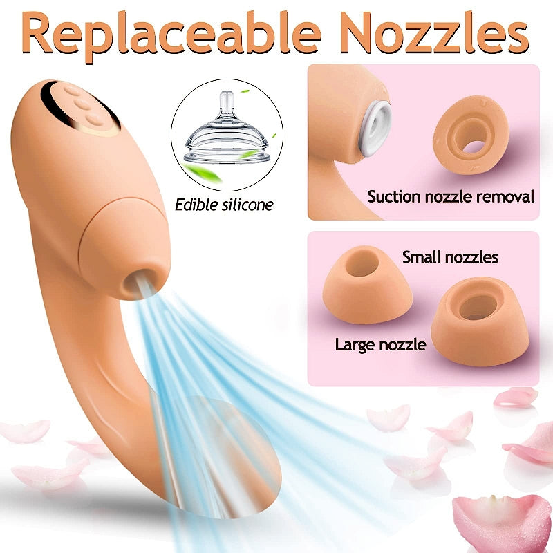 Pleasure Air Suction Clitoris G-spot Orgasm Vibrator WECS-30