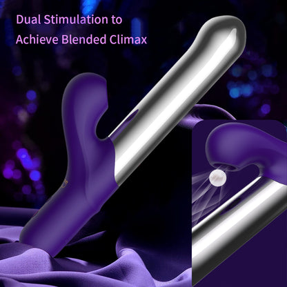 Cold Sensation Aluminum Alloy Sucking Gspot Rabbit Vibrator WEWV-60