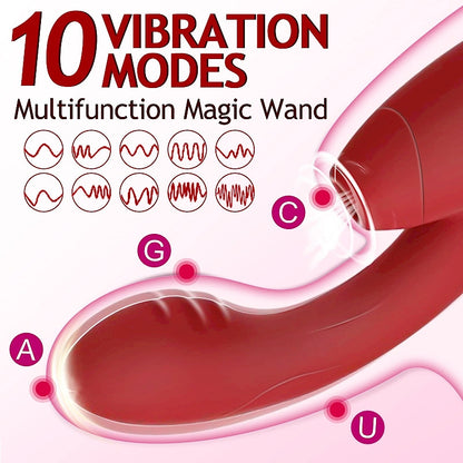 Pleasure Air Suction Clitoris G-spot Orgasm Vibrator WECS-30