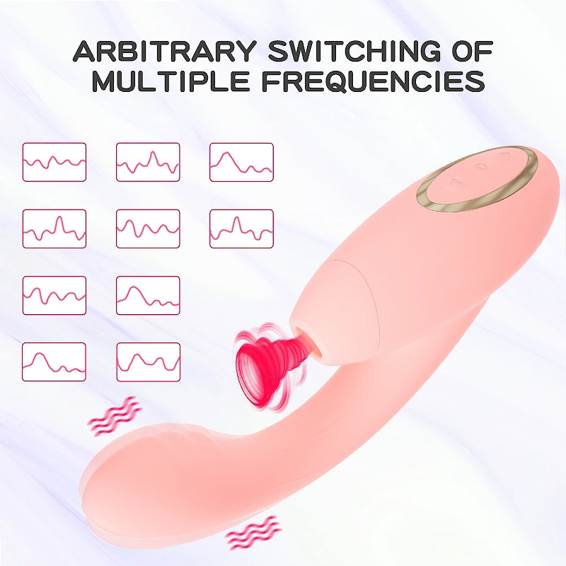 Pleasure Air Suction Clitoris G-spot Orgasm Vibrator WECS-30