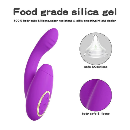 Pleasure Air Suction Clitoris G-spot Orgasm Vibrator WECS-30