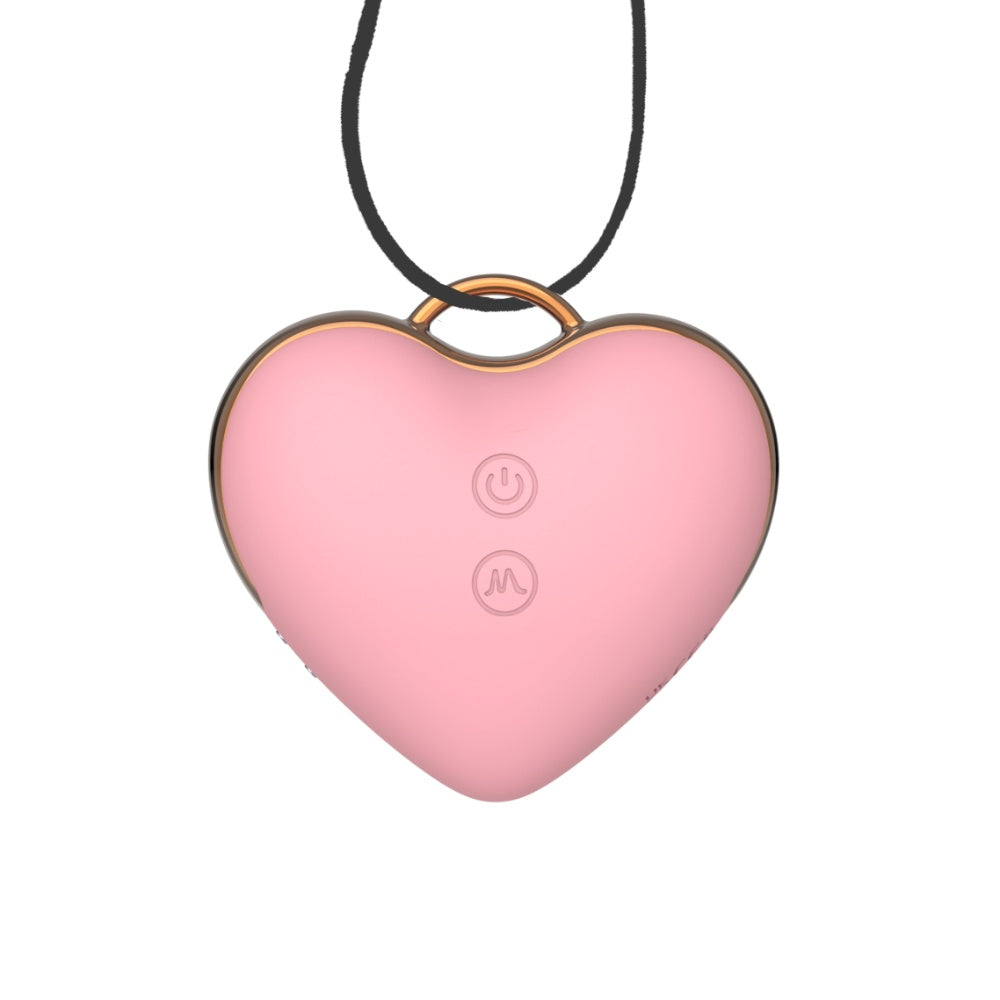 Love Heart Necklace Clitoral Stimulator Sucking Vibrator WECS-56