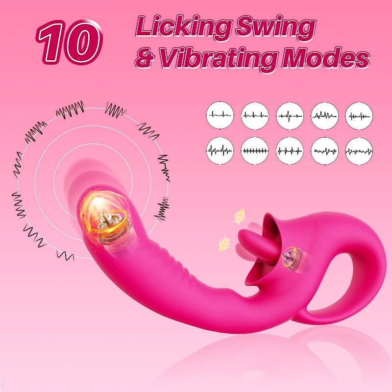 2 in 1 Dildo Vibrator Clitoralis Stimulator WEWV-23