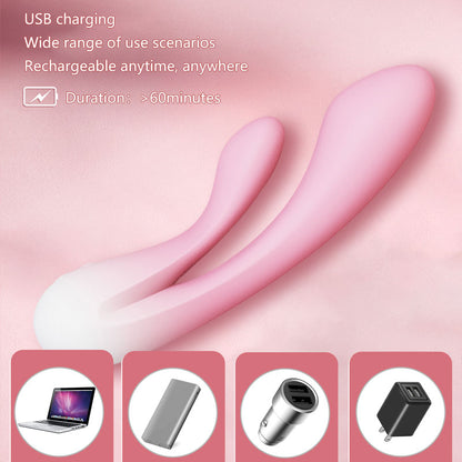 Flexible Bending Soft SIlicone Rabbit VIbrator Gspot Sex Toy WEWV-55