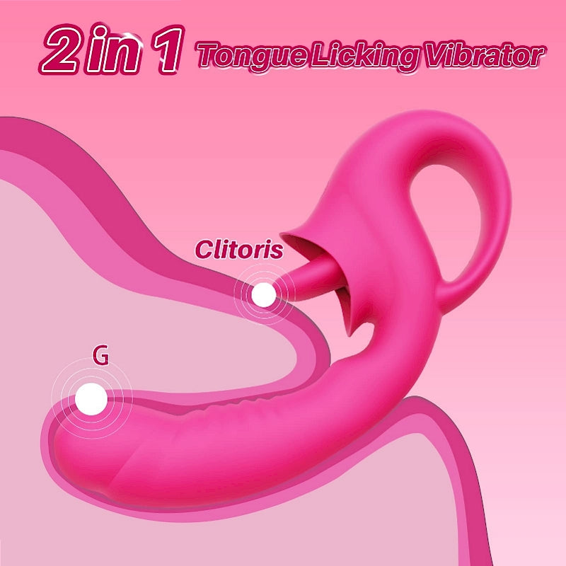 2 in 1 Dildo Vibrator Clitoralis Stimulator WEWV-23