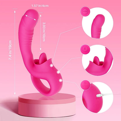 2 in 1 Dildo Vibrator Clitoralis Stimulator WEWV-23