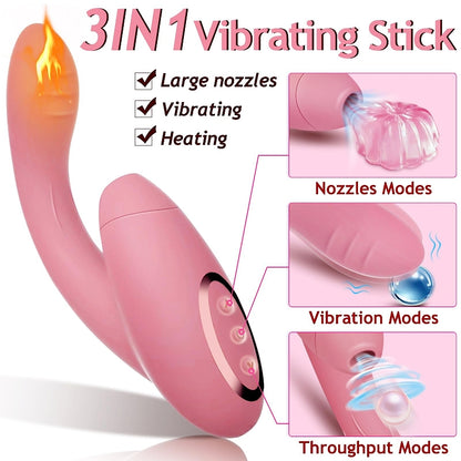 Pleasure Air Suction Clitoris G-spot Orgasm Vibrator WECS-30